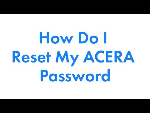 How Do I Reset My ACERA Password