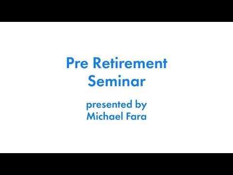 November, 2022 Pre-Retirement Webinar