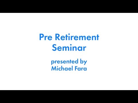 November, 2022 Pre-Retirement Webinar