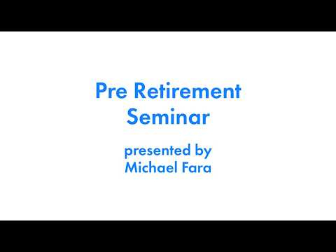 March, 2026 Pre-Retirement Webinar