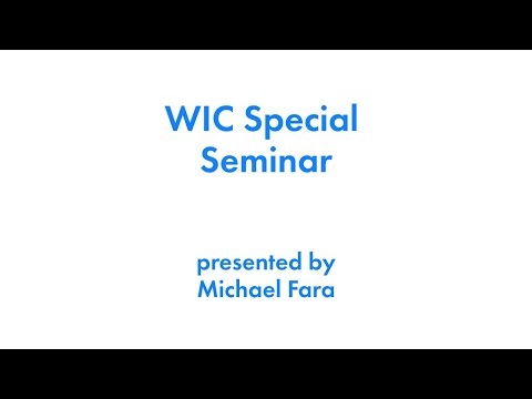 August, 2023 WIC Special Seminar