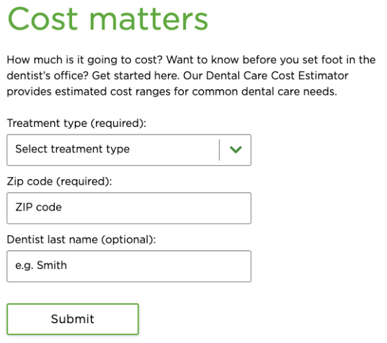 Cost field selection
