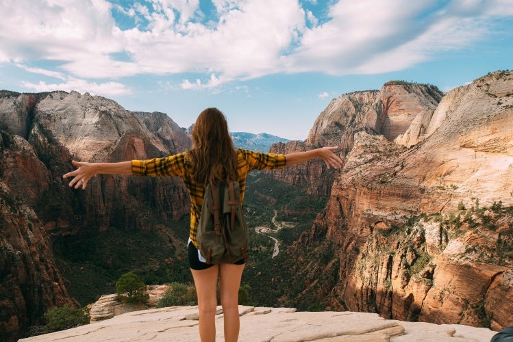 Person at Yosemite Valley