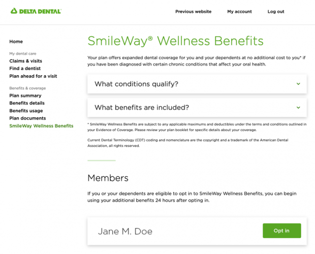 Smileway page screenshot