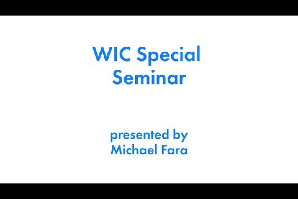 August, 2023 WIC Special Seminar