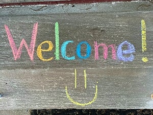 Welcome sign