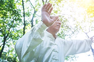 man doing qigong